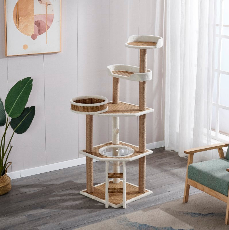 Cat Tree Cat Scratching Posts Multi-Level Indoor Cat Climbing Frame