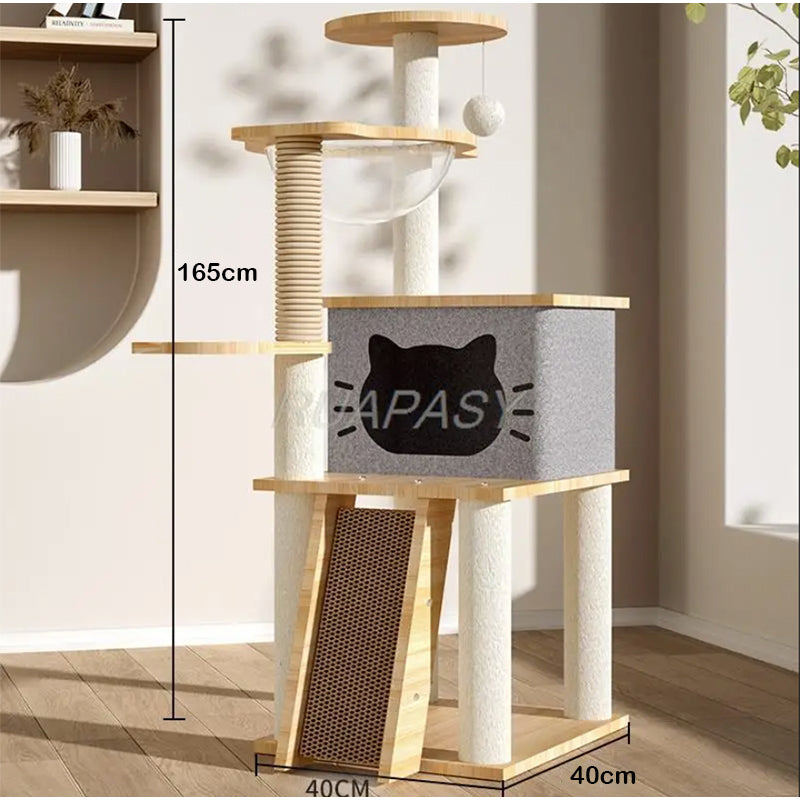Cat Tree House 165cm Cat Tree House Condo Tower Scratching Post