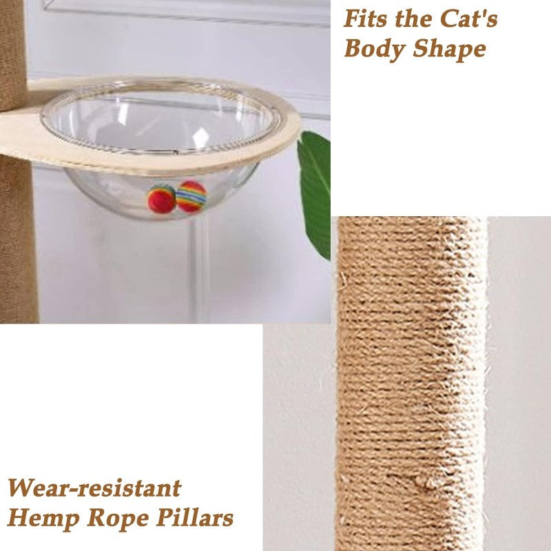 Wood Cat Tree Tower - The Ultimate Retreat for Your Indoor Cats