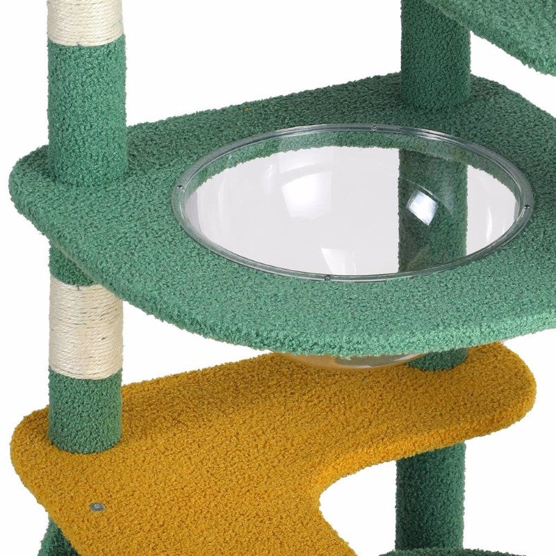 Cat Tree House 144cm Cat Tree House Tower Scratcher Cactus Design