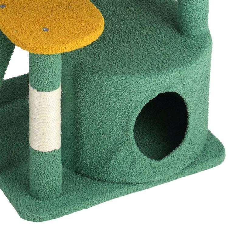 Cat Tree House 144cm Cat Tree House Tower Scratcher Cactus Design