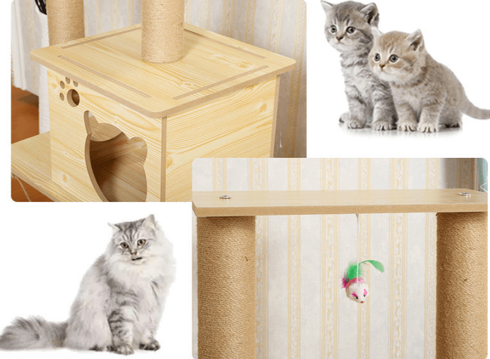 Cat Tree House – Wooden Cat Tree Tower Condo Furniture