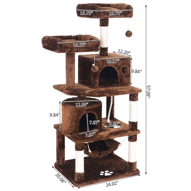 Cat Tree House – Multi-Level Cat Tree House with Hammock