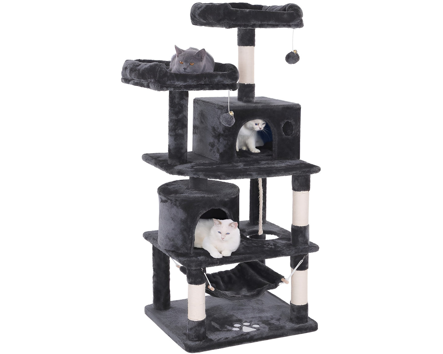 Cat Tree - Multi-Level Cat Tree Kitten Condo with Hammock