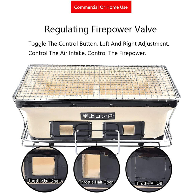 Charcoal Table Grill Japanese Hibachi Ceramic BBQ Cooker Stove