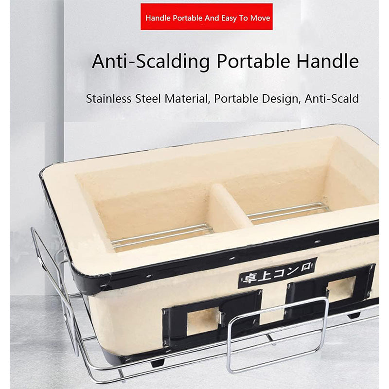 Charcoal Table Grill Japanese Hibachi Ceramic BBQ Cooker Stove