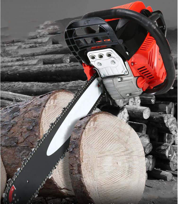Chainsaw 62cc – 20" Petrol Chainsaw with Low-Kickback Chain, Fuel-Efficient 2-Cycle Engine for Heavy-Duty Cutting