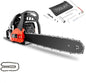 Chainsaw 62cc – 20" Petrol Chainsaw with Low-Kickback Chain, Fuel-Efficient 2-Cycle Engine for Heavy-Duty Cutting