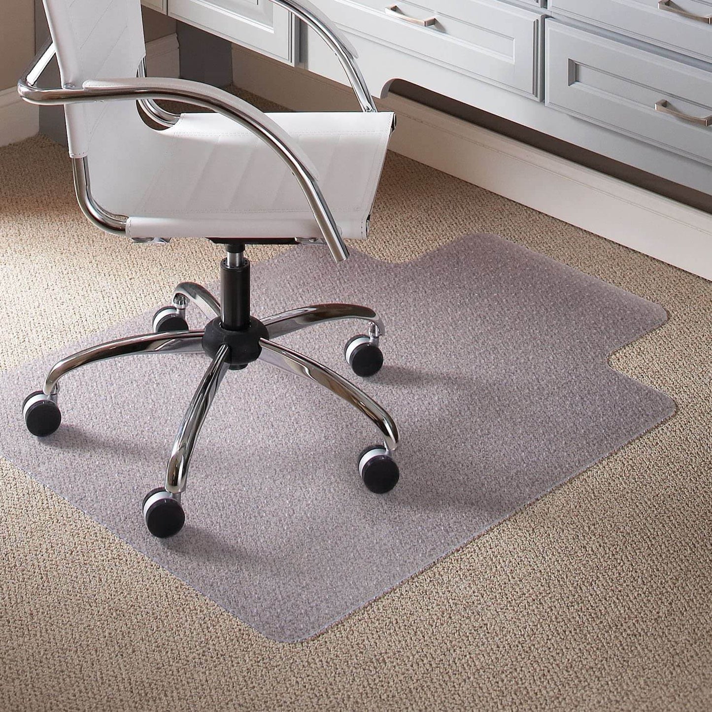 Transparent PVC Carpet Chair Mat - Heavy Duty Floor Protector for Home Office