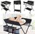 Baby Changing Table Foldable and Portable with Giraffe Pattern (Black)