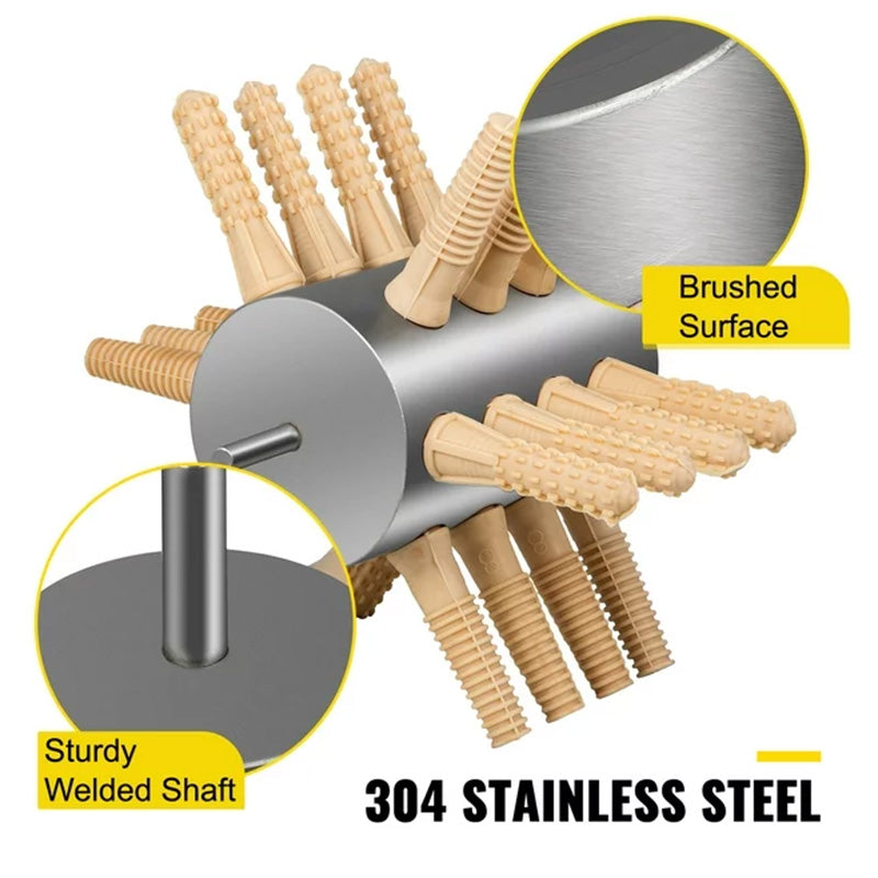 Chicken Plucker Drill Attachment - 24 Fingers Stainless Steel Feather Plucker for Efficient De-feathering