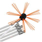 Chimney Brush Electrical Drill Drive Sweeping Cleaning Tool Kits with Nylon Flexible Rods - Safe for All Fireplace Chimneys and Wood Burning Stoves, 6M