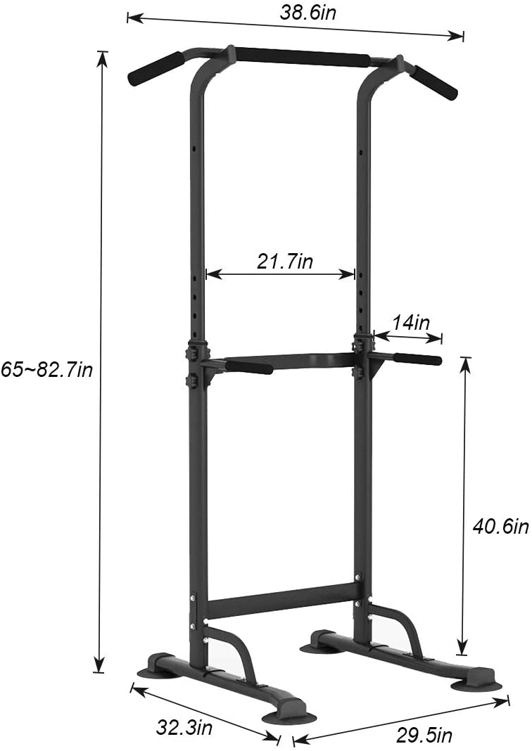 Chin Up Pull Up Station Adjustable Power Tower Fitness Equipment