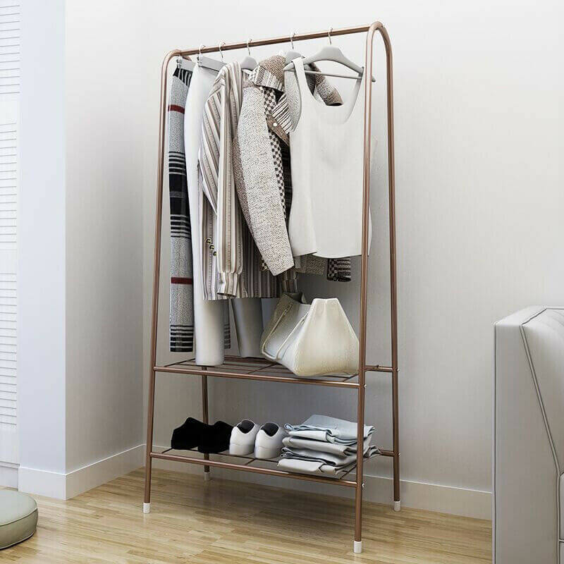 Garment Rack Clothes Hanger Clothing Rack Rail Shelf Corner Rack Shoes Organizer
