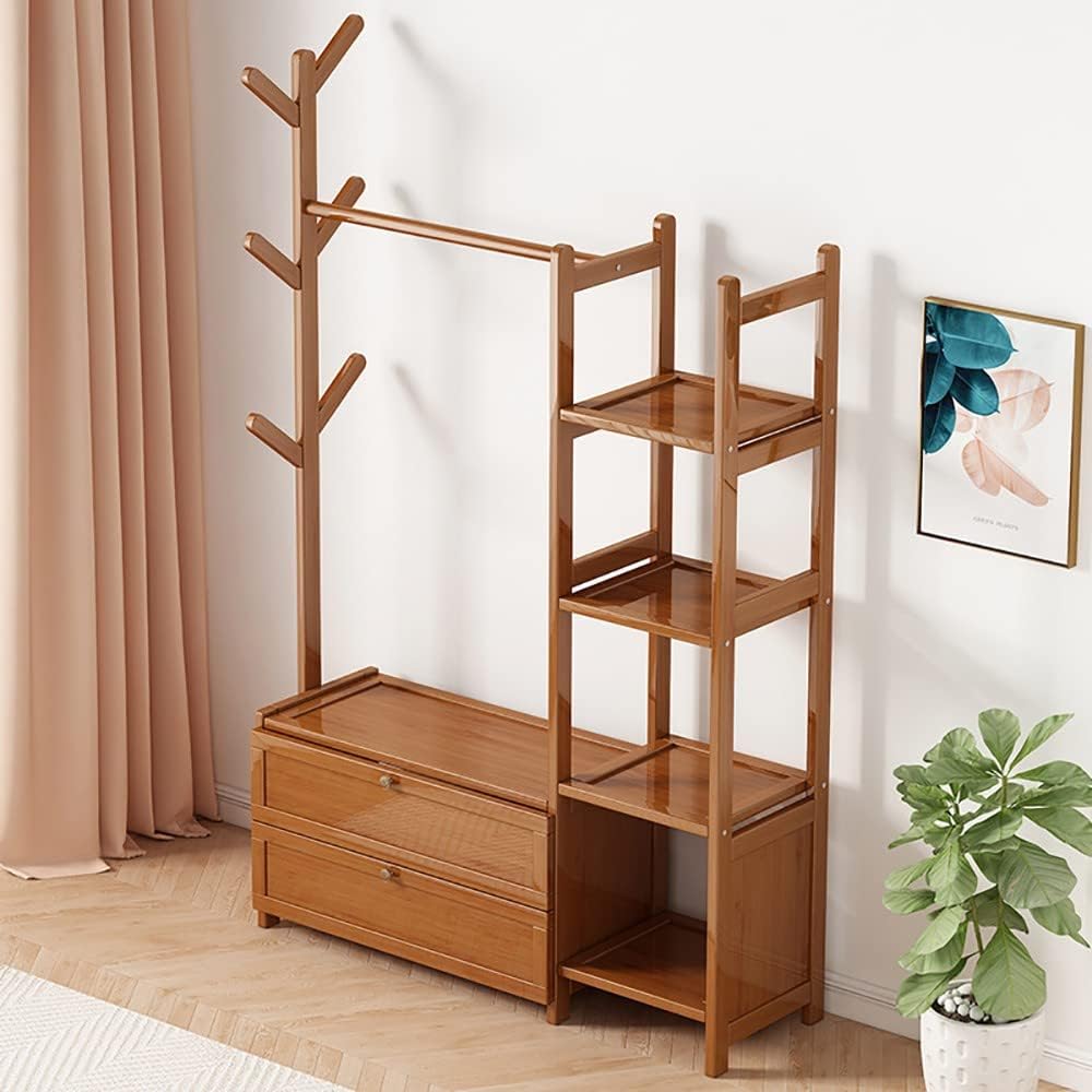 Bamboo Cloth Rack Coat Rack - Versatile Wardrobe Storage Solution