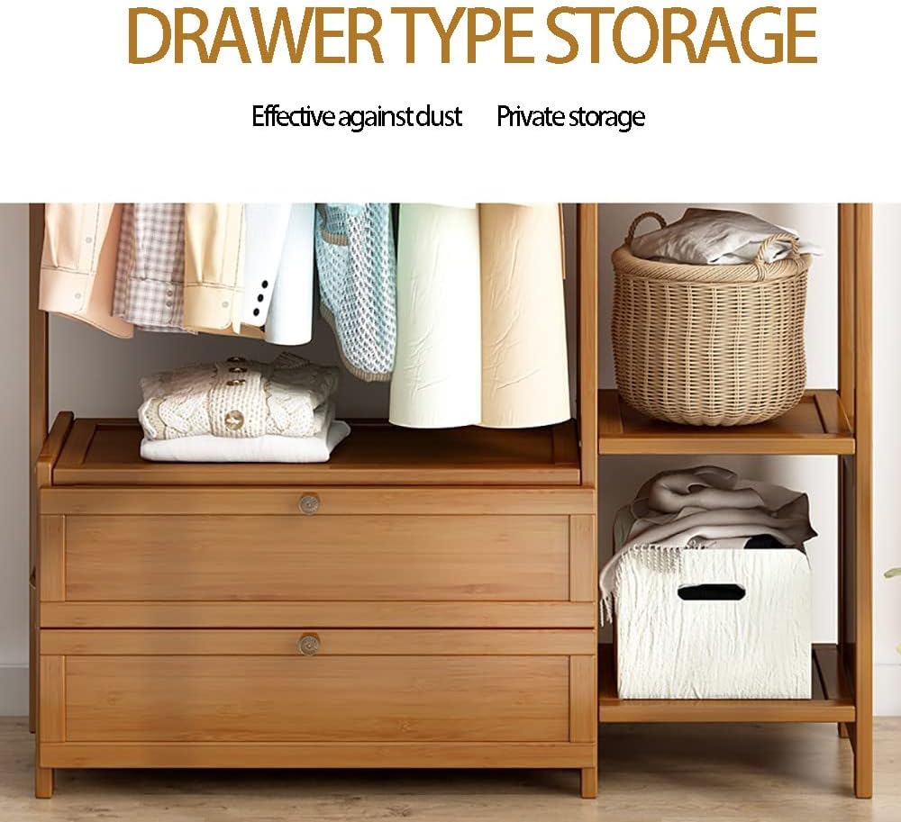 Bamboo Cloth Rack Coat Rack - Versatile Wardrobe Storage Solution