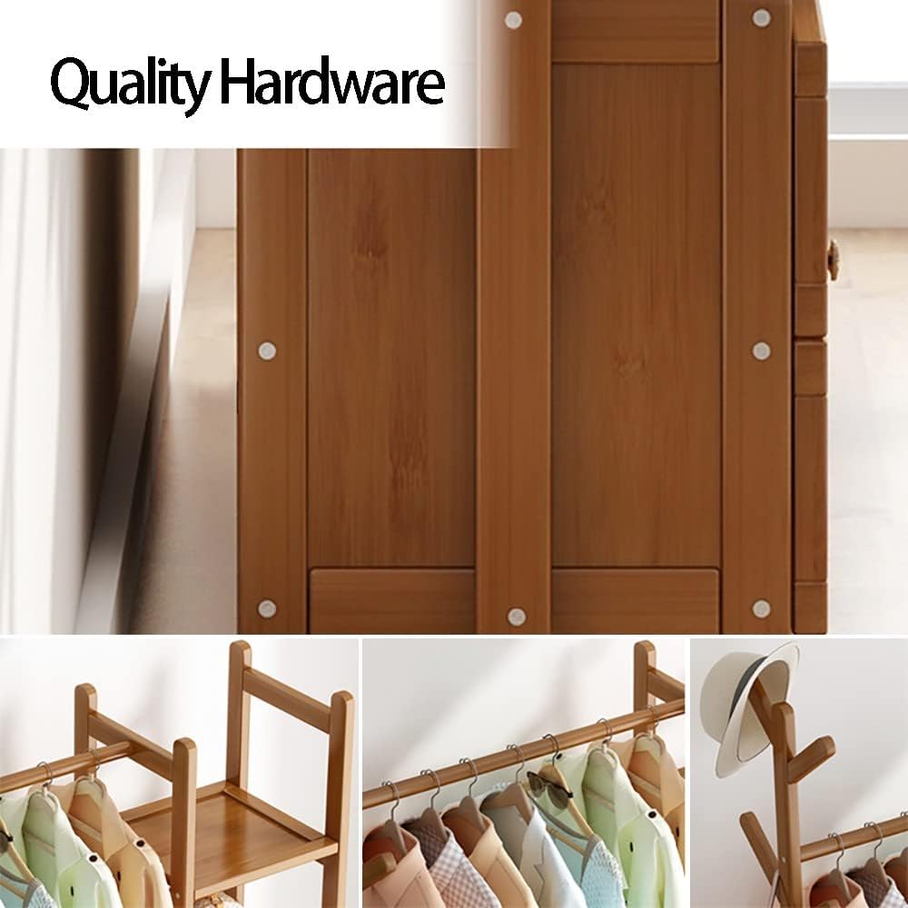 Bamboo Cloth Rack Coat Rack - Versatile Wardrobe Storage Solution