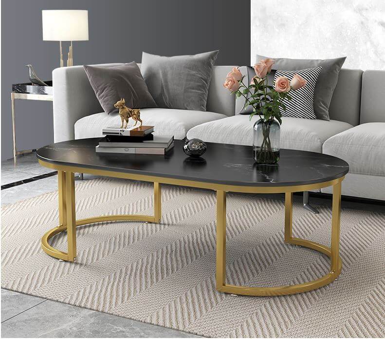 Coffee Table Marble Texture Elegent
