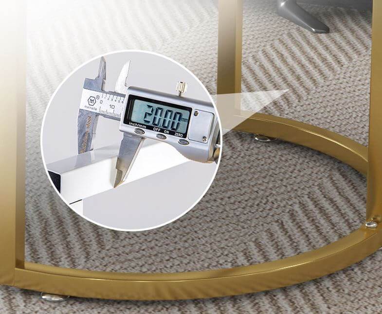 Coffee Table with Marble Texture – Elegant Coffee Table with Golden Legs