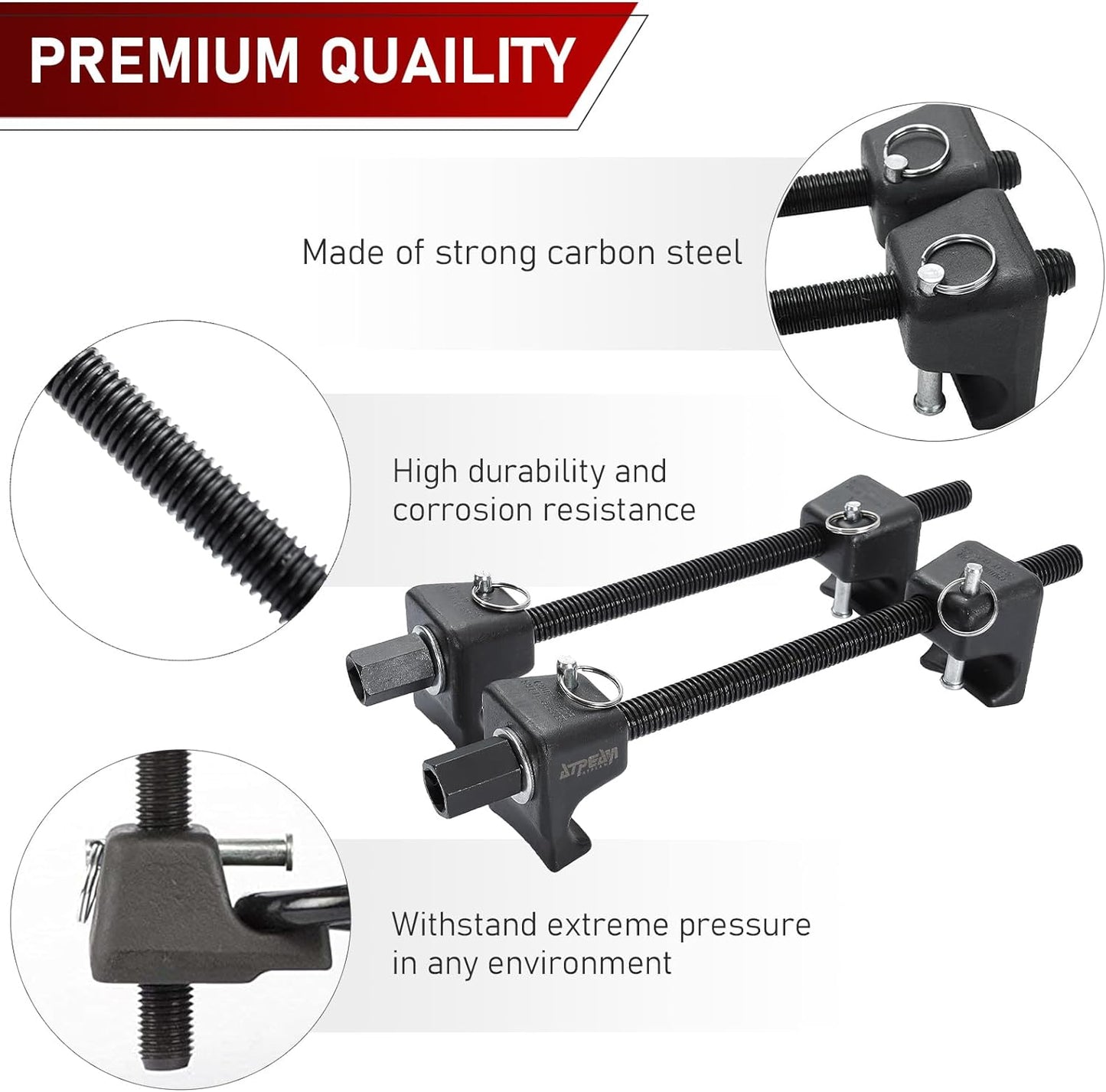 Coil Spring Compressor for MacPherson Struts Shock Absorber – Car Garage Tool Kit