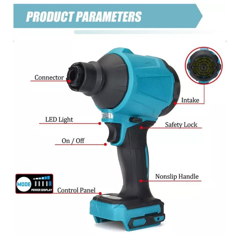 Lithium Electric Air Dust Collector – Makita Compatible Cordless Solution for Quick Efficient Dust Removal
