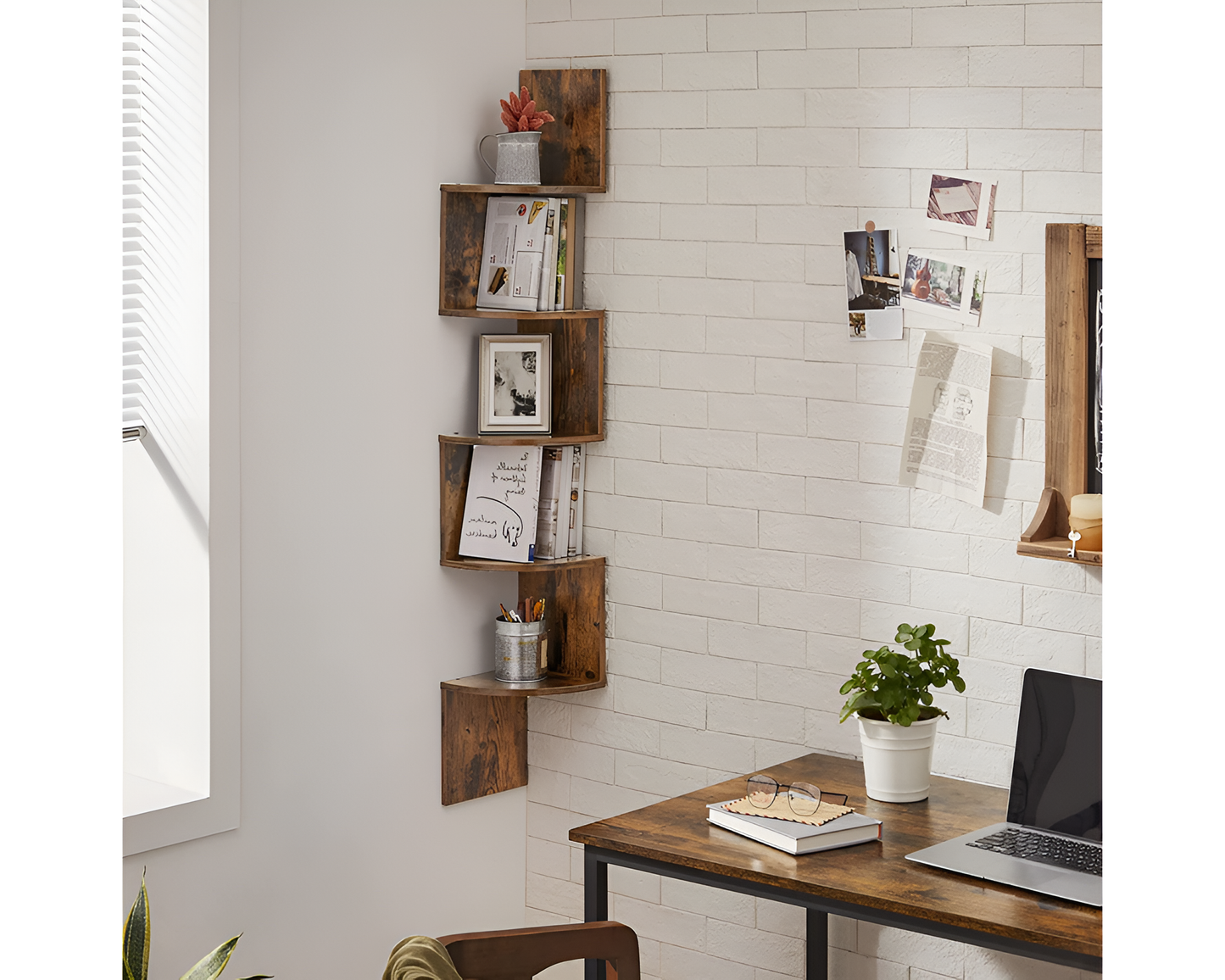 Elegant Bookshelf Corner Shelf