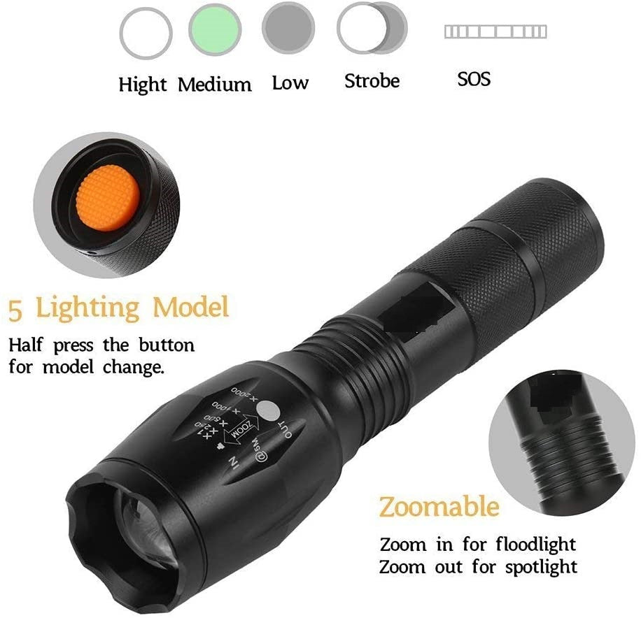 Flashlight Adjustable Focus CREE LED Flashlight Torch