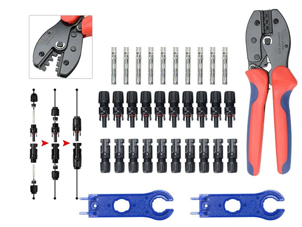 Solar Crimper MC4 PV Crimping Pliers Cable Terminals Tool Panel Cable Connector