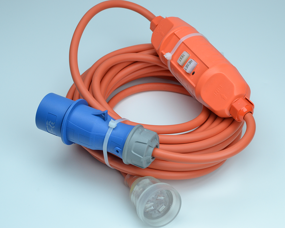 10M Caravan Lead Camping Lead 16A to 10A RCD Lead Cable