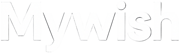 Mywish logo on a black background