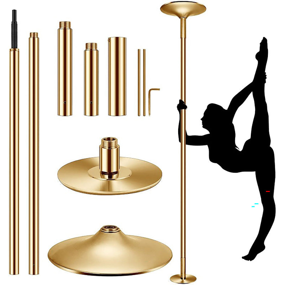 Dancing Pole for Home Fitness - Portable Rotating Dancing Pole with Adjustable Height