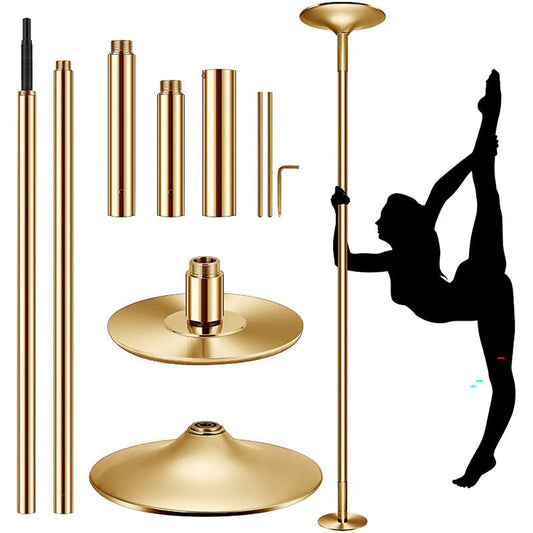 Dancing Pole for Home Fitness - Portable Rotating Dancing Pole with Adjustable Height