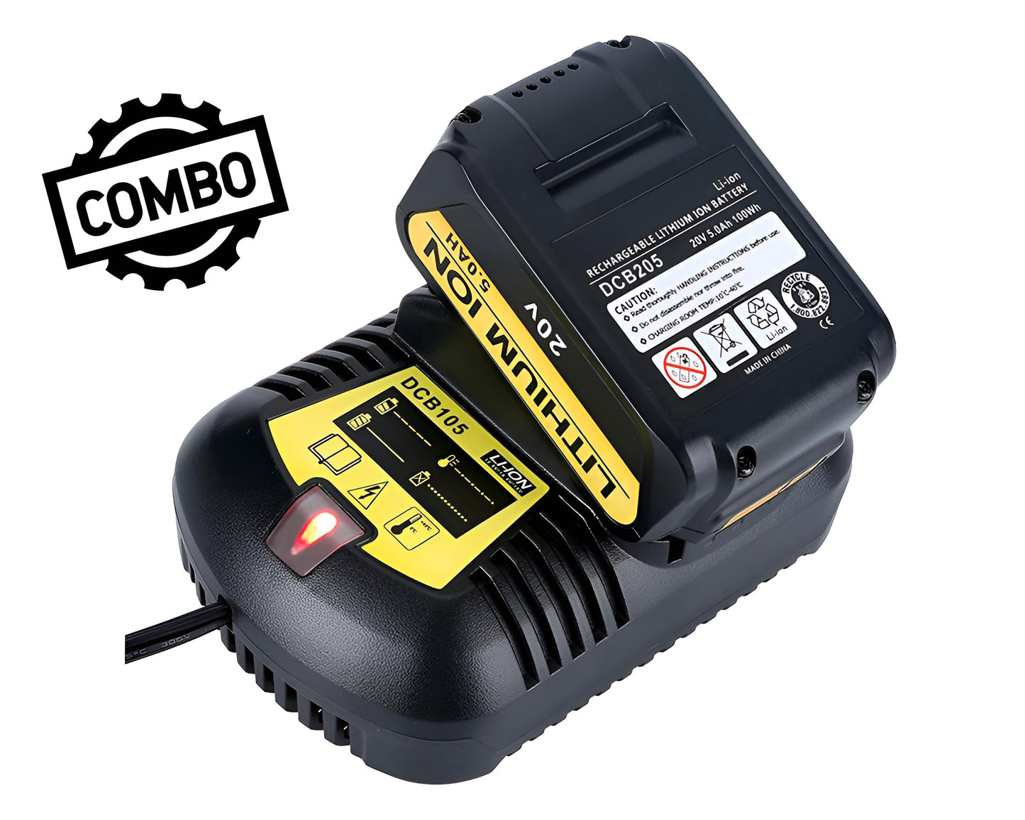 Replacement Dewalt battery charger DCB105 Battery 5000 mAh