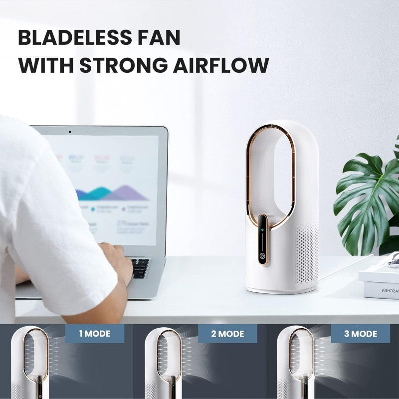 Bladeless Desk Fan – Compact, Quiet, and Safe Cooling Solution