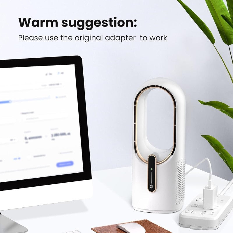 Bladeless Desk Fan – Compact, Quiet, and Safe Cooling Solution