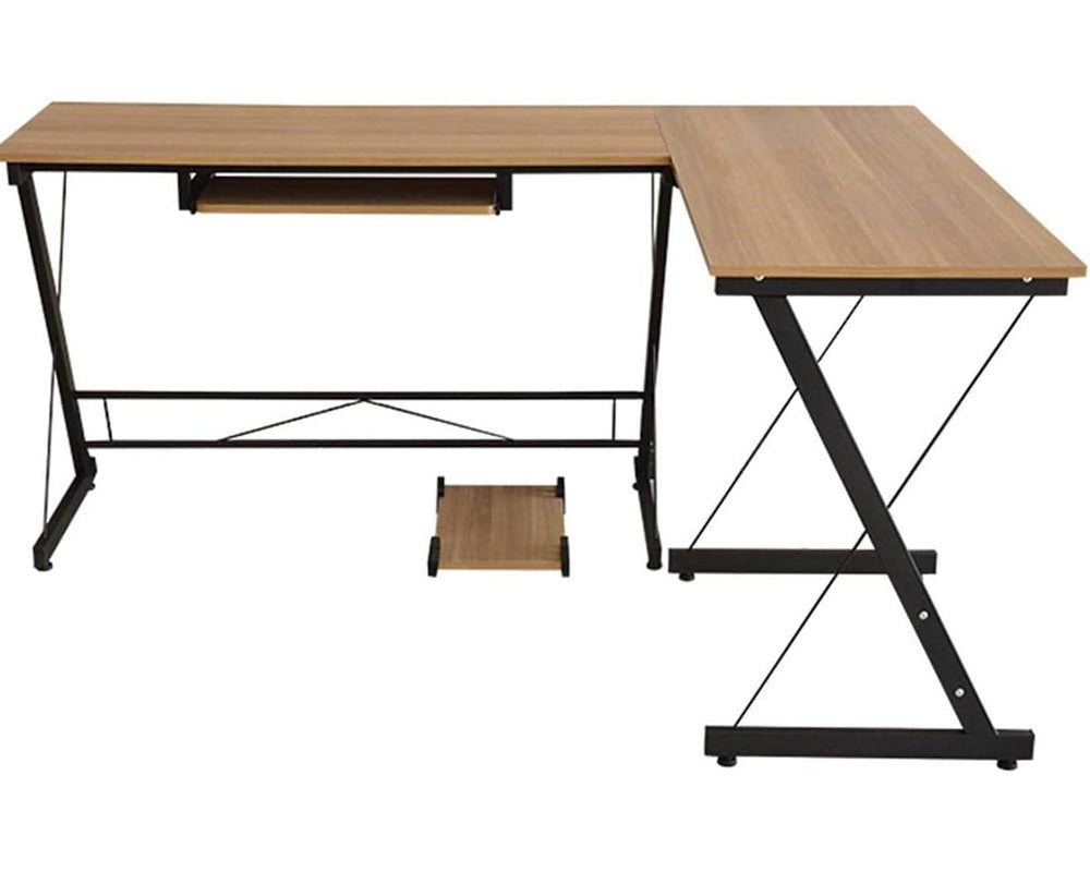 L Shaped Desk Home Office Corner Desk, Gaming Computer Desk ,PC Laptop Study Writing Table Workstation With Keyboard Tray