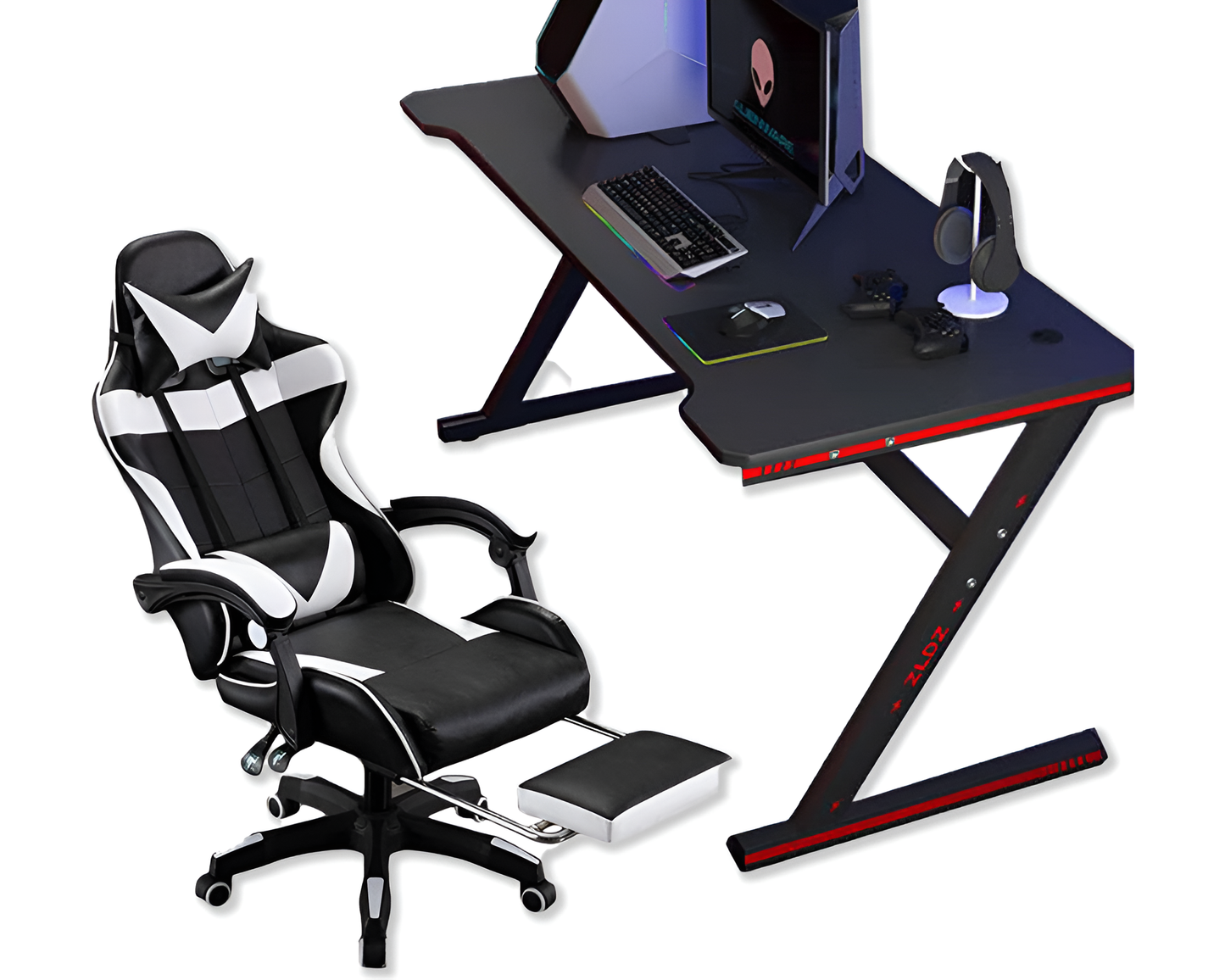 Gaming Chair Racing Chair + Desk