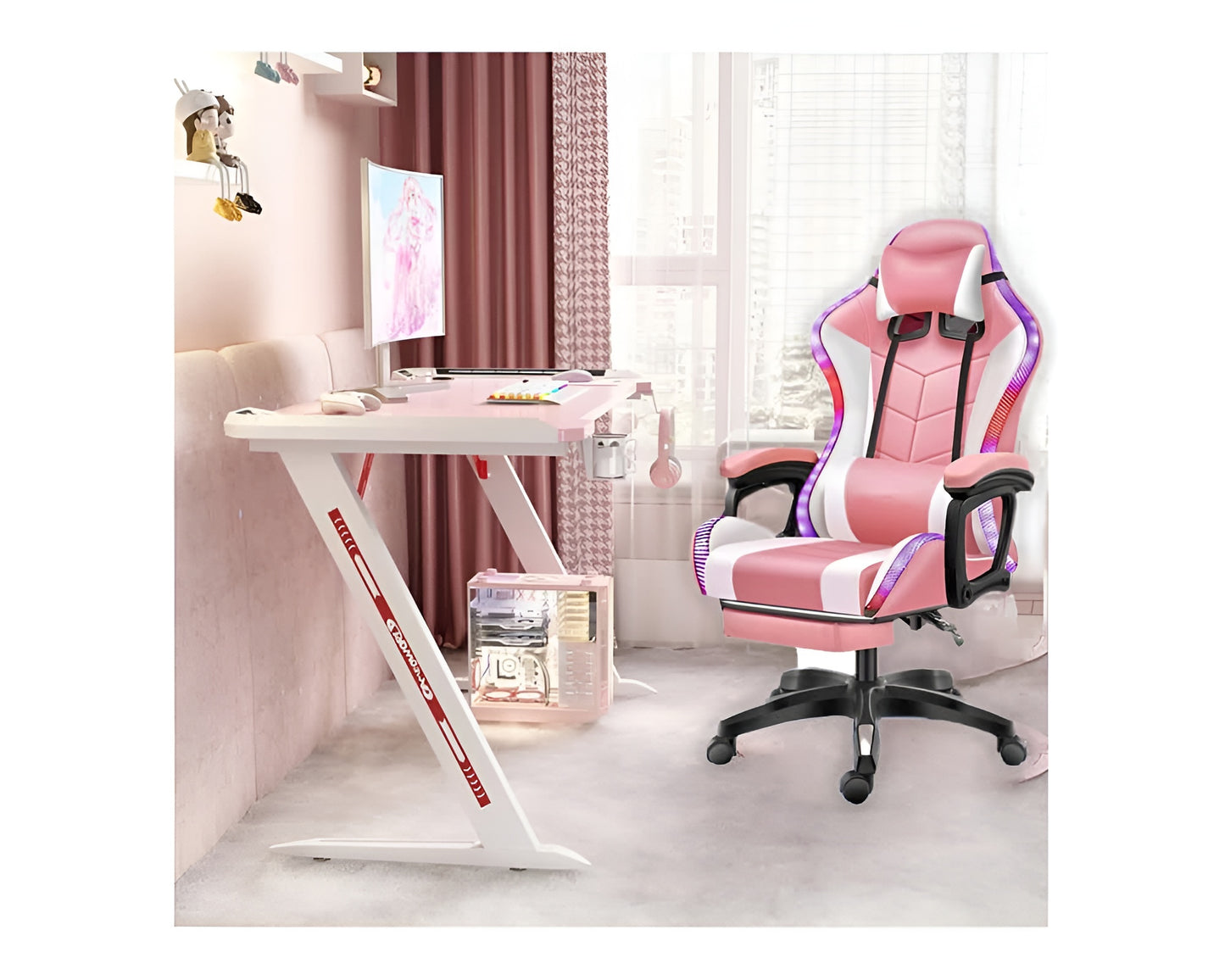 Gaming Chair Racing Chair + Desk