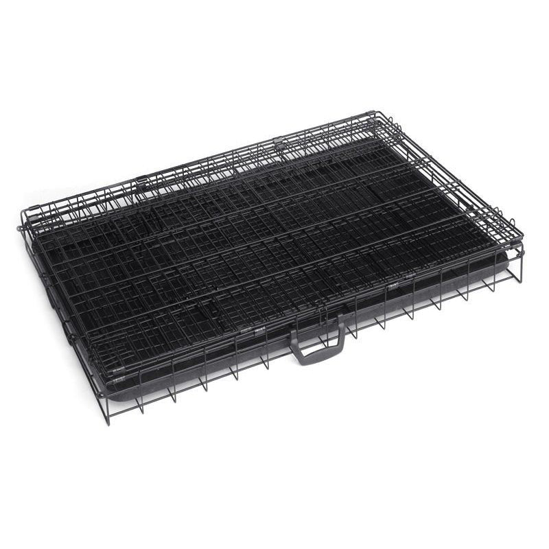 Foldable Dog Crate – 48" XXXL (122 x 74 x 81cm) Portable Wire Dog Cage with Two Doors and Removable Pan