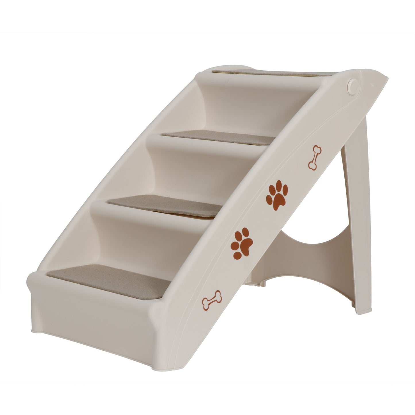 Pet Stairs 4 Steps for Dogs & Cats – Foldable Washable Pet Stairs