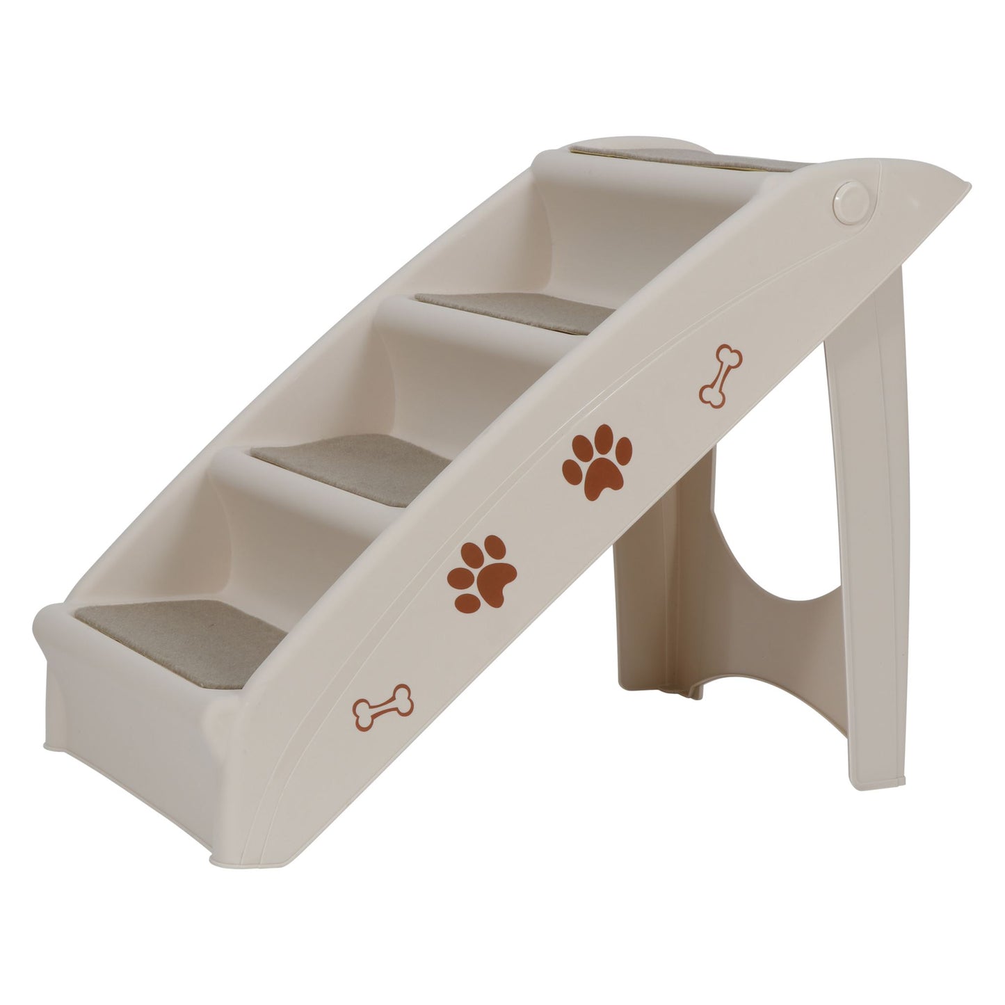 Pet Stairs 4 Steps for Dogs & Cats – Foldable Washable Pet Stairs