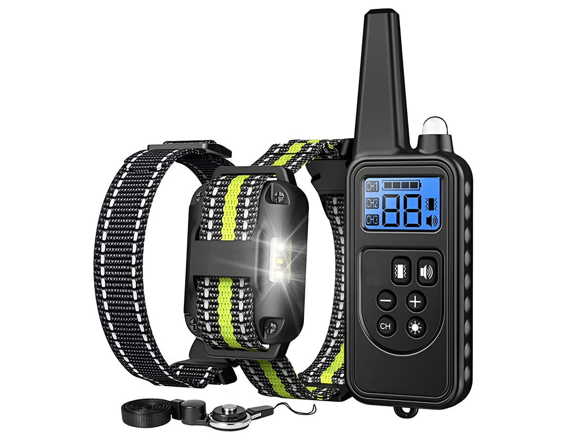 Dog Training Collar with Remote - 2600ft Range, Waterproof, LED Light, and Multiple Training Modes