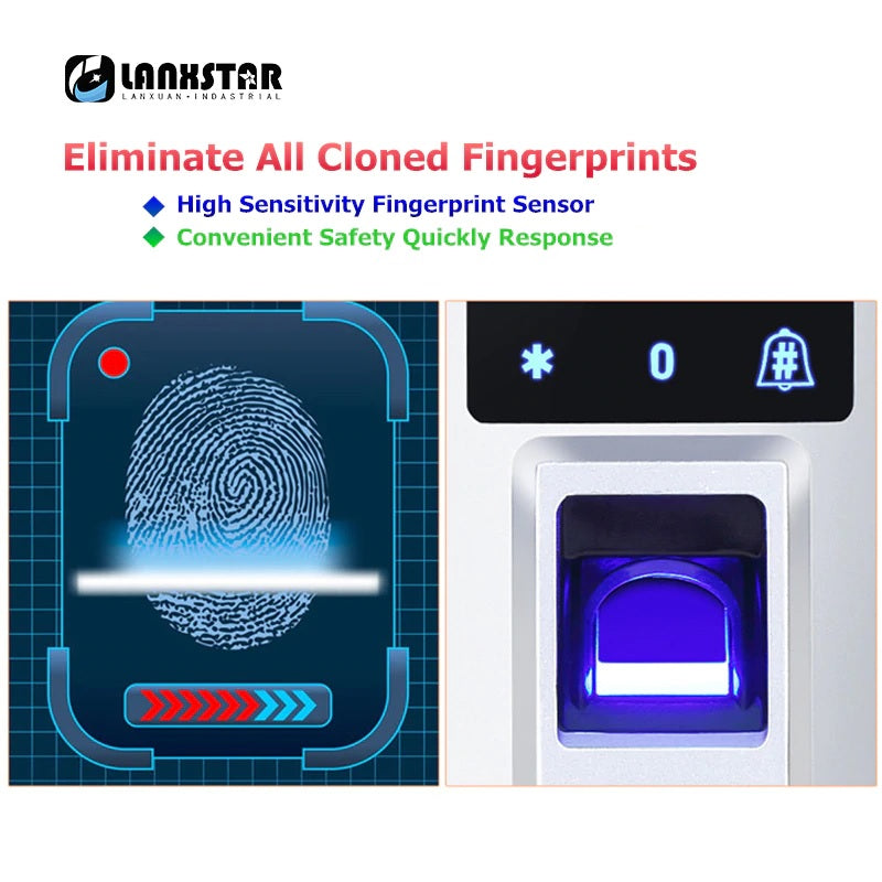 Glass Door Lock Keyless Electric Fingerprint Intelligent Lock