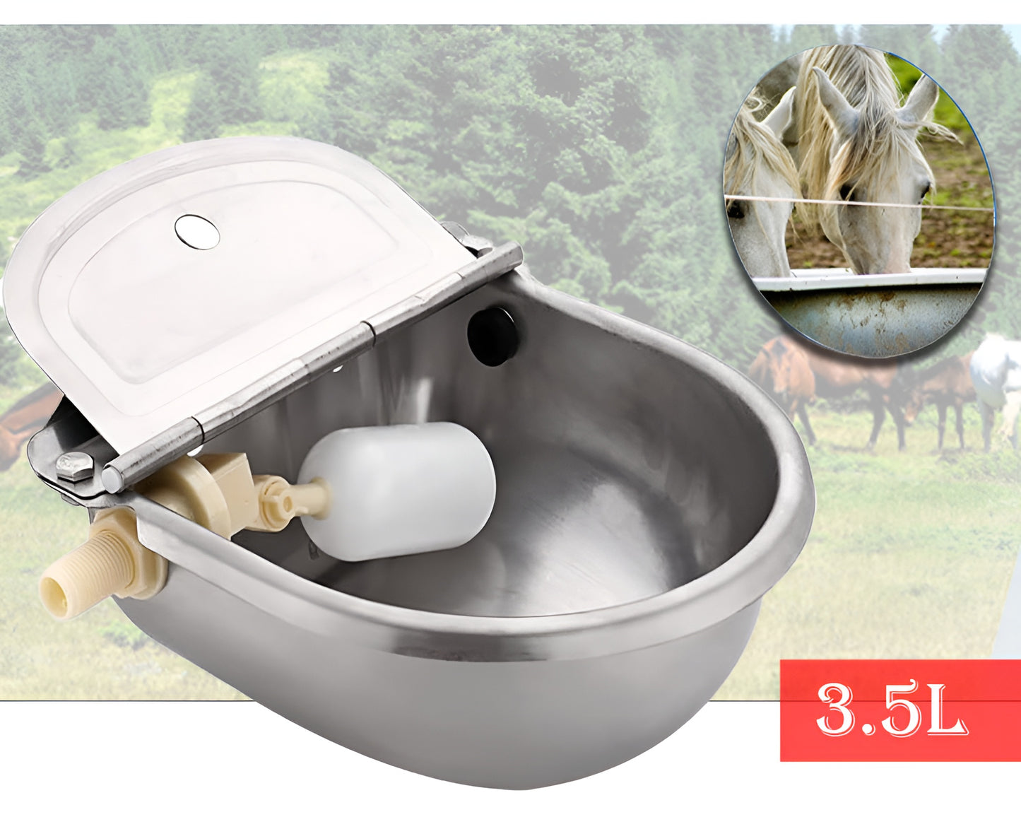 Water Bowl for Dogs,  Dog Feeder Fill Water Trough Bowl