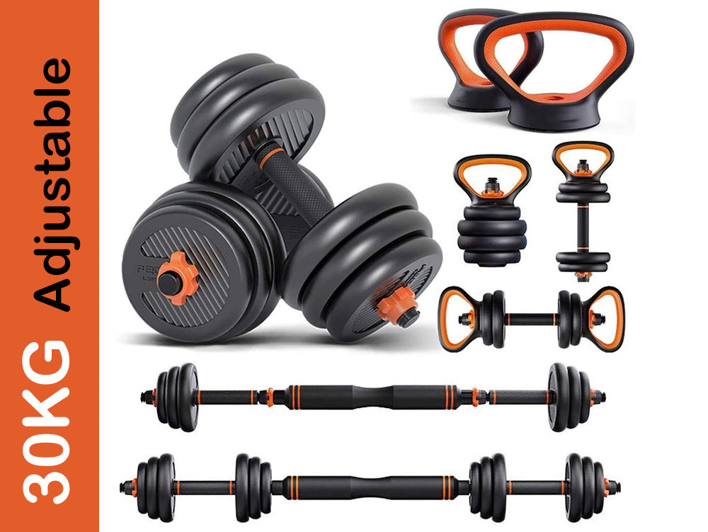 Adjustable Dumbbells Barbell Free Weight Dumbbell Set – 6-in-1 Multifunctional Home Gym Equipment for Strength Training