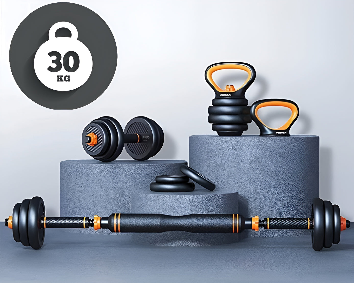 Adjustable Dumbbells Barbell Free Weight Dumbbell Set - 6-in-1 Multifunctional Home Gym Equipment for Strength Training