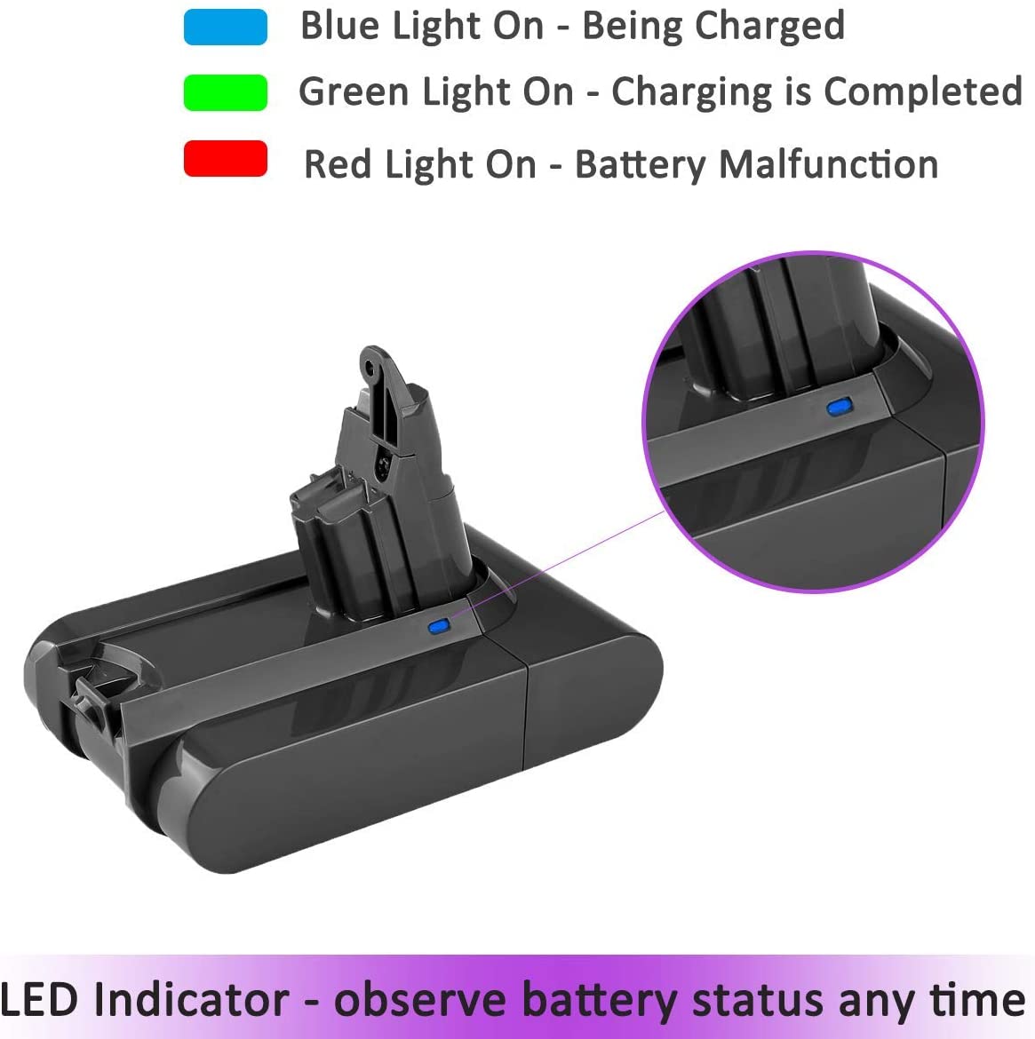 2200mAh Dyson V6 Battery Replacement