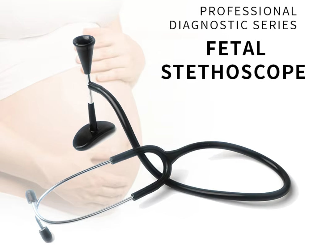 Stethoscope for Baby Heartbeat Detection Pregnancy Fetal Heart Monitor (Black)