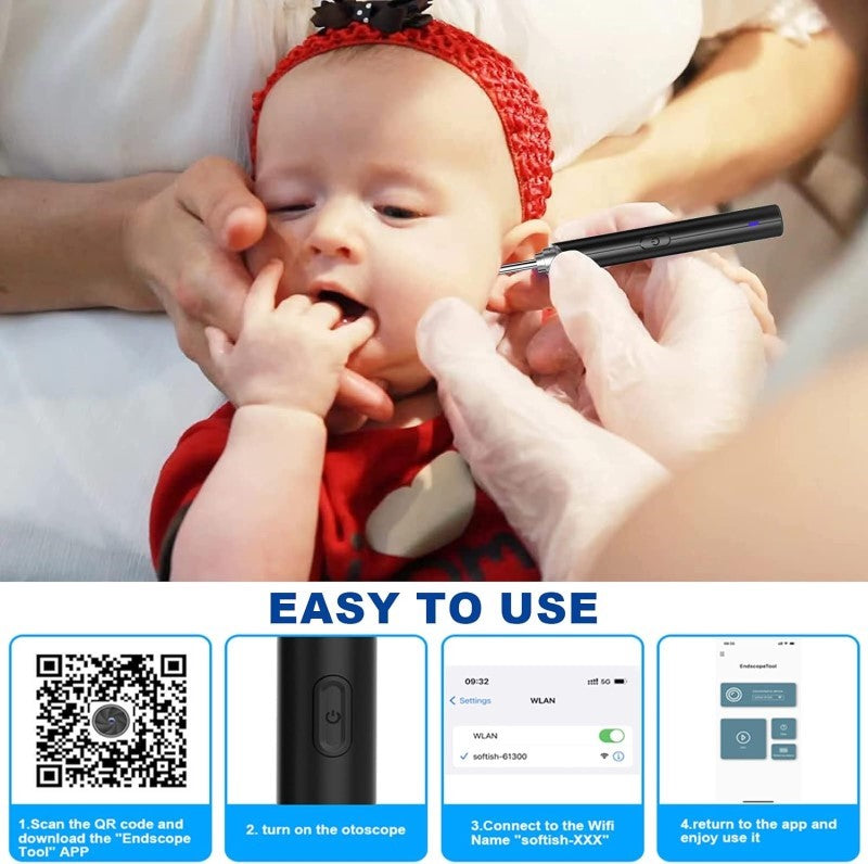 WiFi Ear Wax Remover Otoscope Camera
