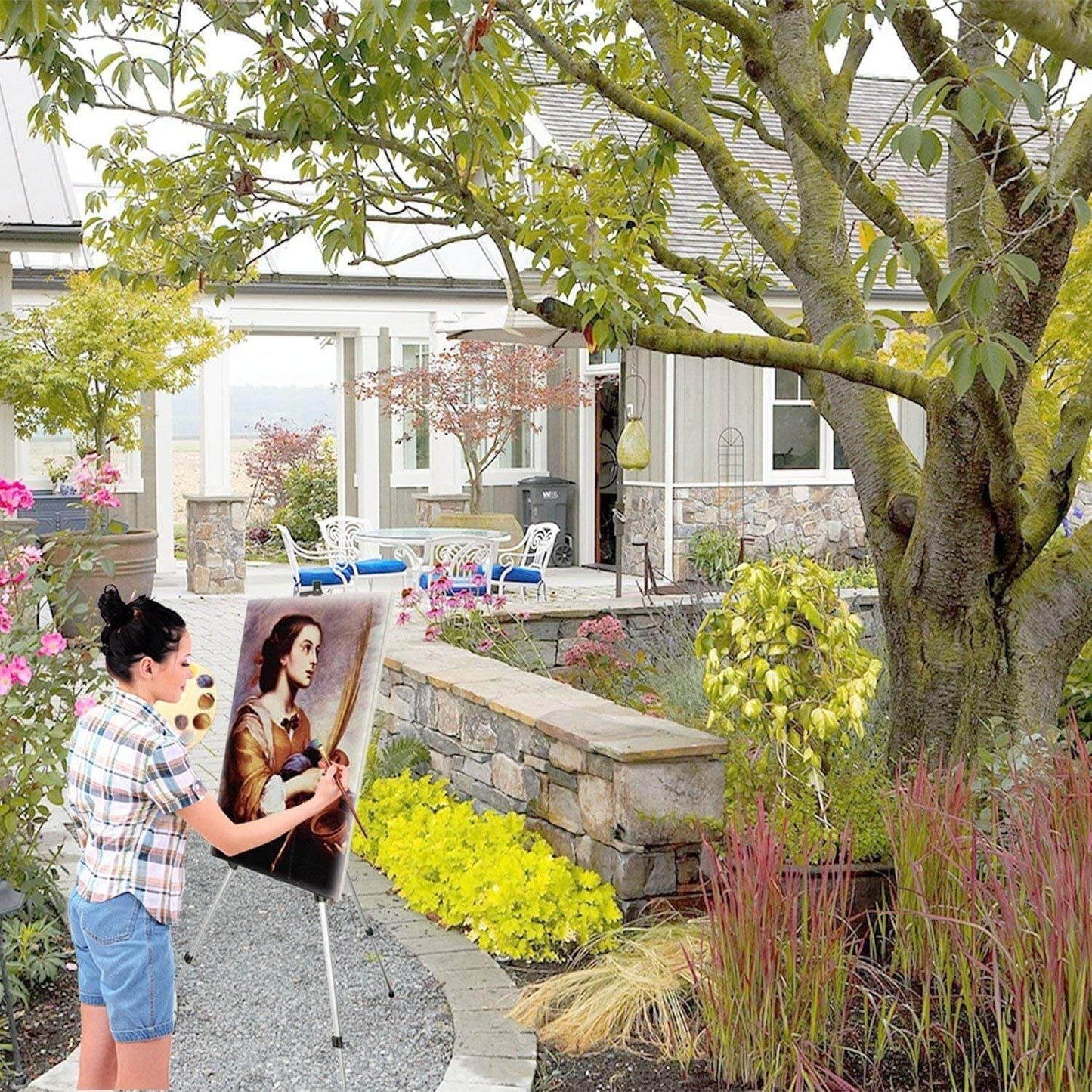 Aluminium Easel Artist Art Display Painting Shop Tripod Stand